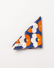 Geometric Flower Print Pocket Square