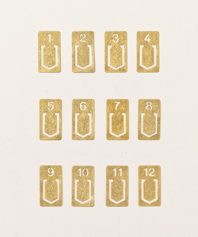 Pure Brass Number Clip