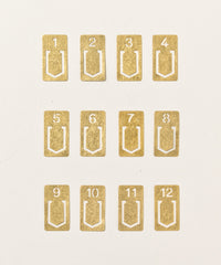 Pure Brass Number Clip