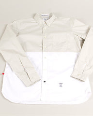 Look of Bedwin - "Brian" L/S Half Color Shirt - L.Gray - SALE 30%