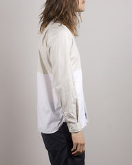 Look of Bedwin - "Brian" L/S Half Color Shirt - L.Gray - SALE 30%